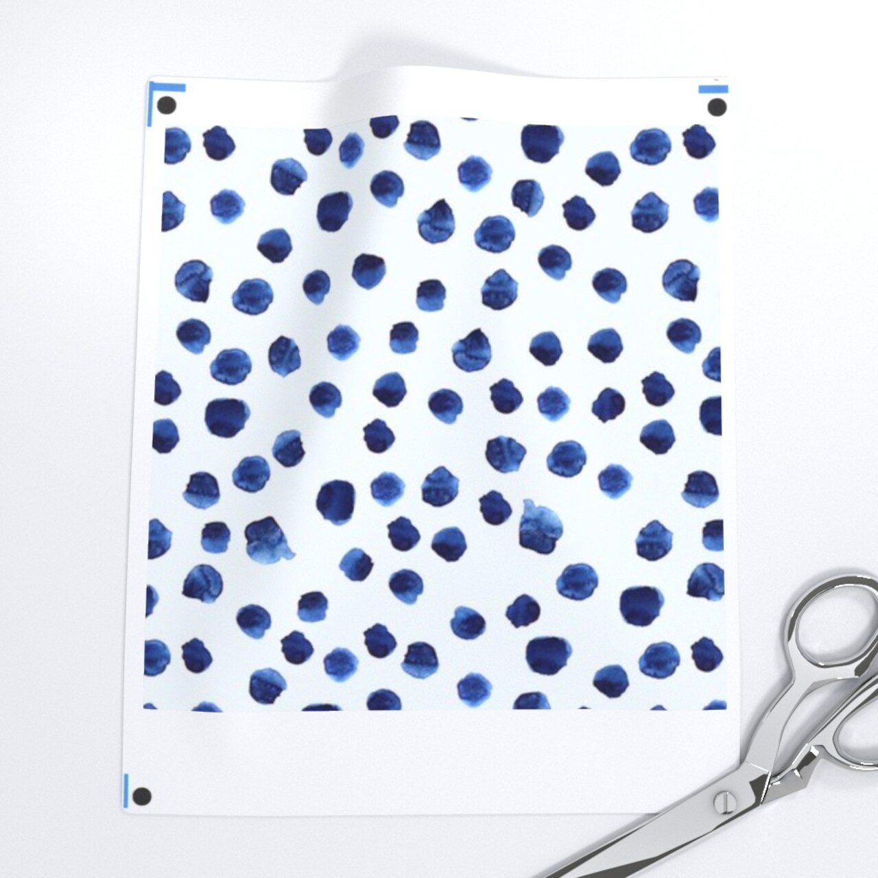 Blue Brushstrokes Background Watercolor Watercolour Abstract Hipster Brush Dots Nursery Polka Dot Paint Custom Removable Wallpaper by Spoonflower Peel & Stick Wallpaper 2FT Wide